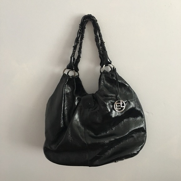 elliott lucca black leather purse